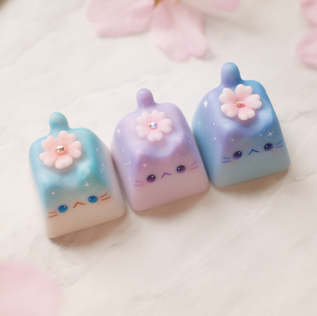 Kitty Keycaps - Night Sakura