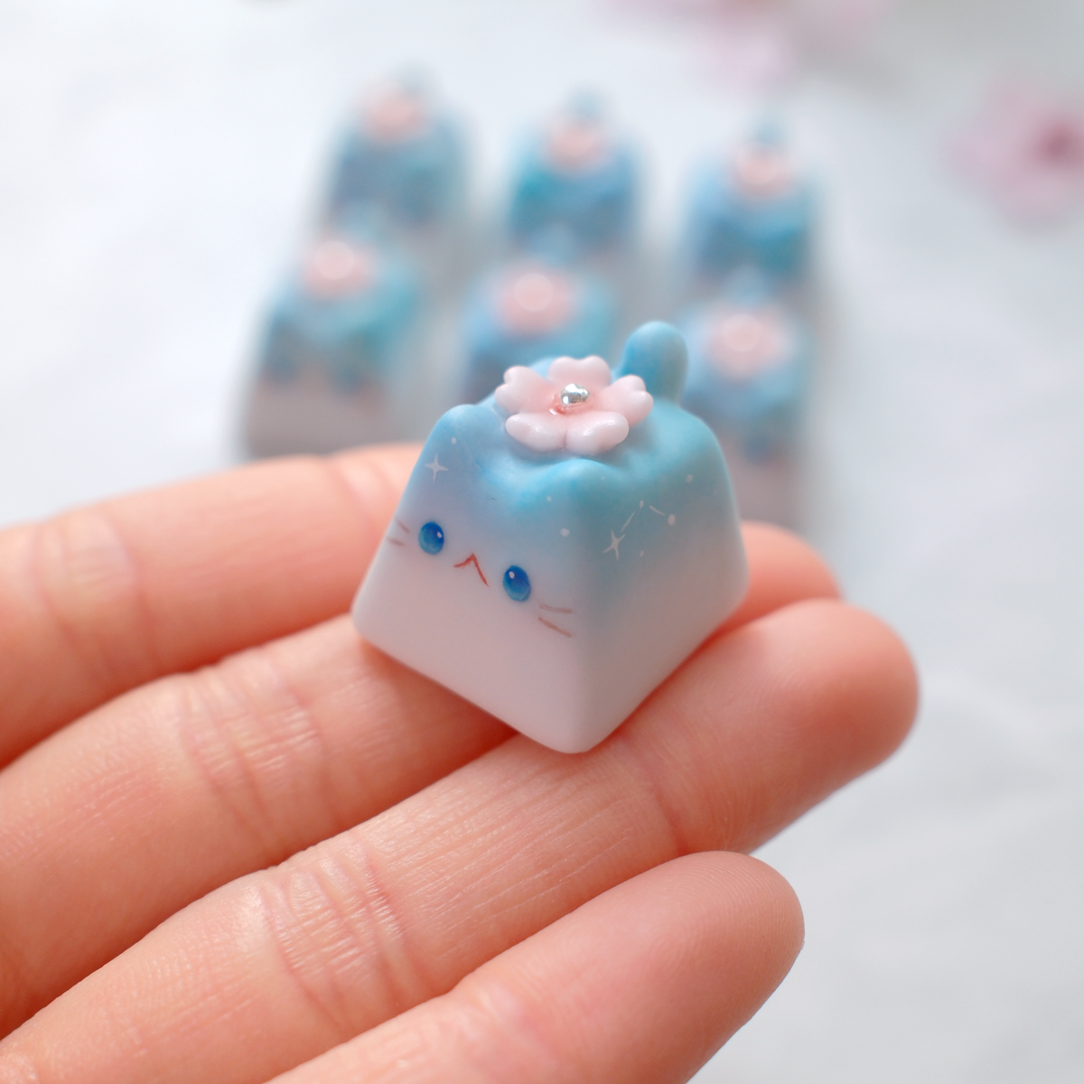 Kitty Keycaps - Dawn Sakura