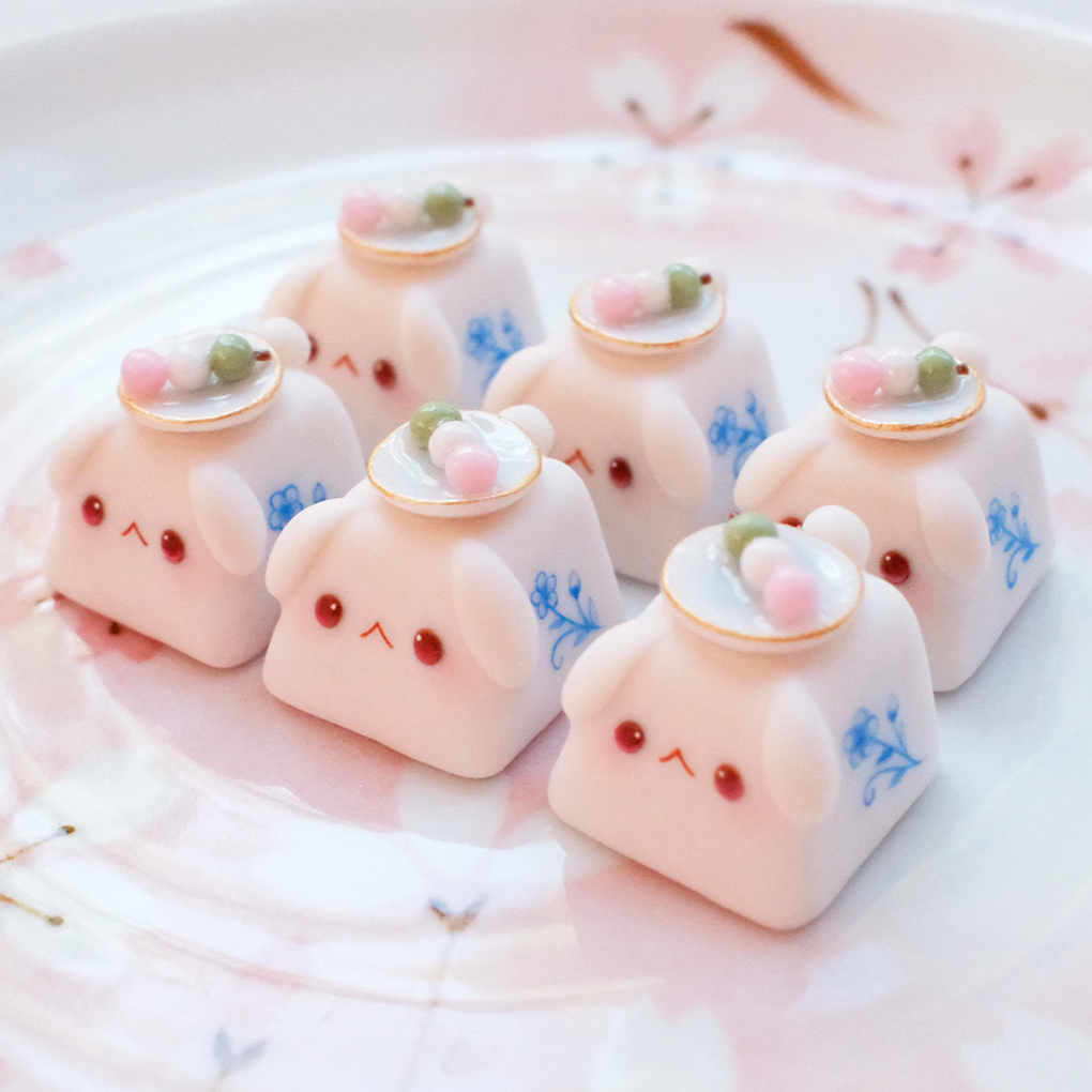 Bunny Keycaps - Hanami Dango