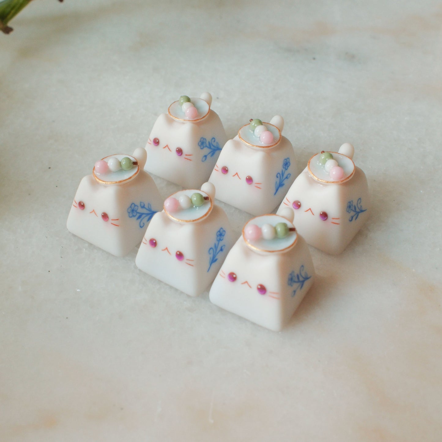 Kitty Keycaps - Hanami Dango