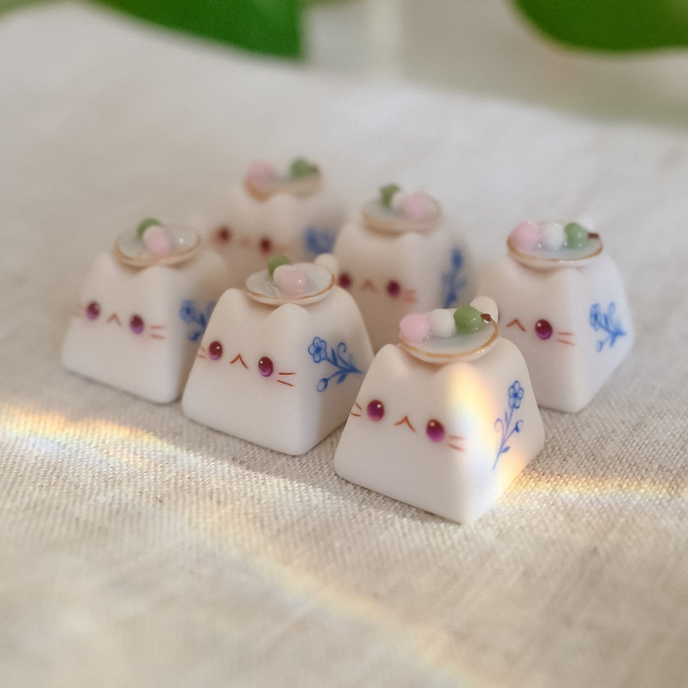 Kitty Keycaps - Hanami Dango