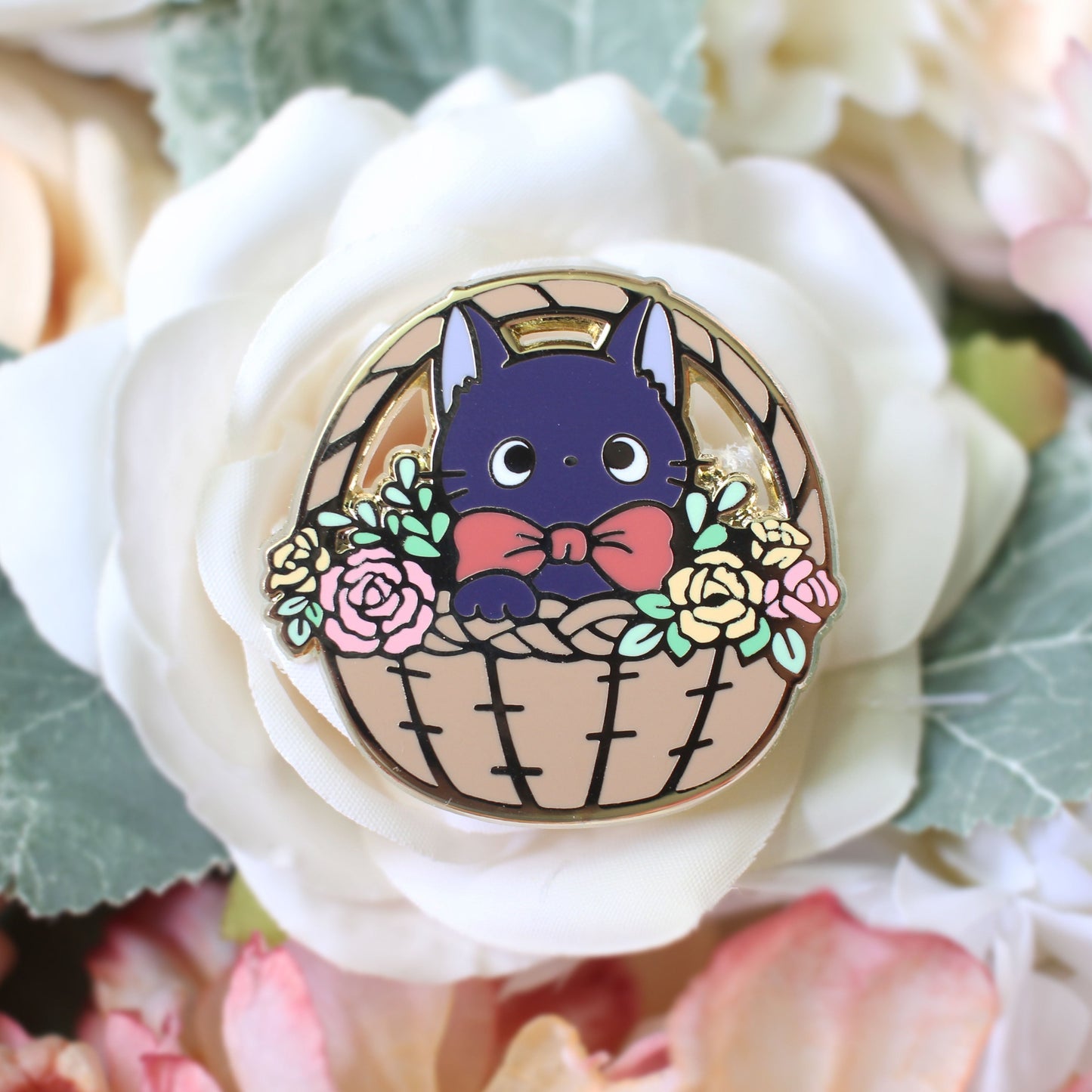 Travel Buddy - Basket of Joy Enamel Pin