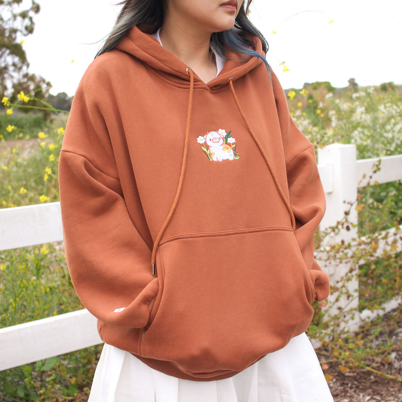Blossom the Calf - Embroidered Hoodie (Unisex Sizes XS - 2XL)