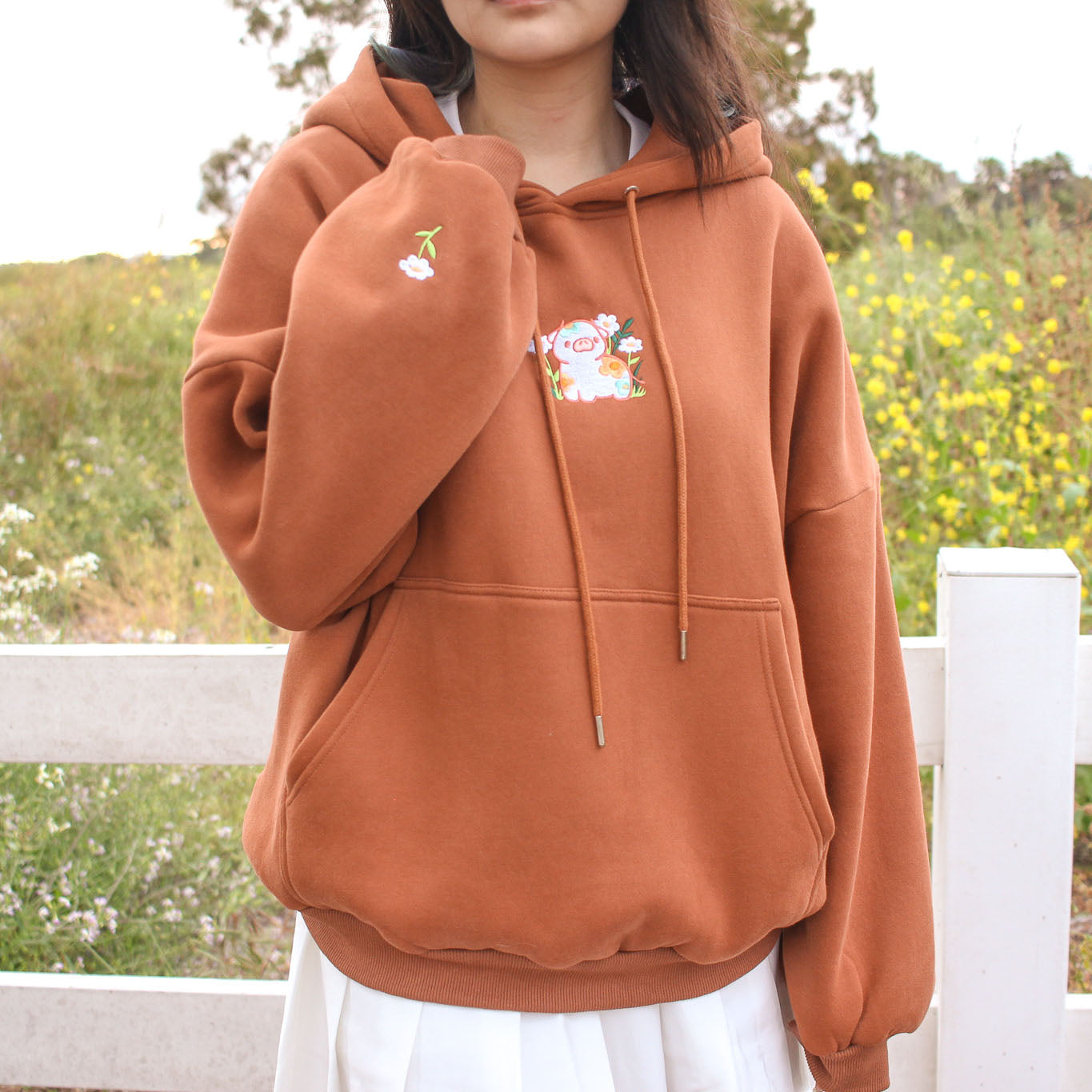 Blossom the Calf - Embroidered Hoodie (Unisex Sizes XS - 2XL)