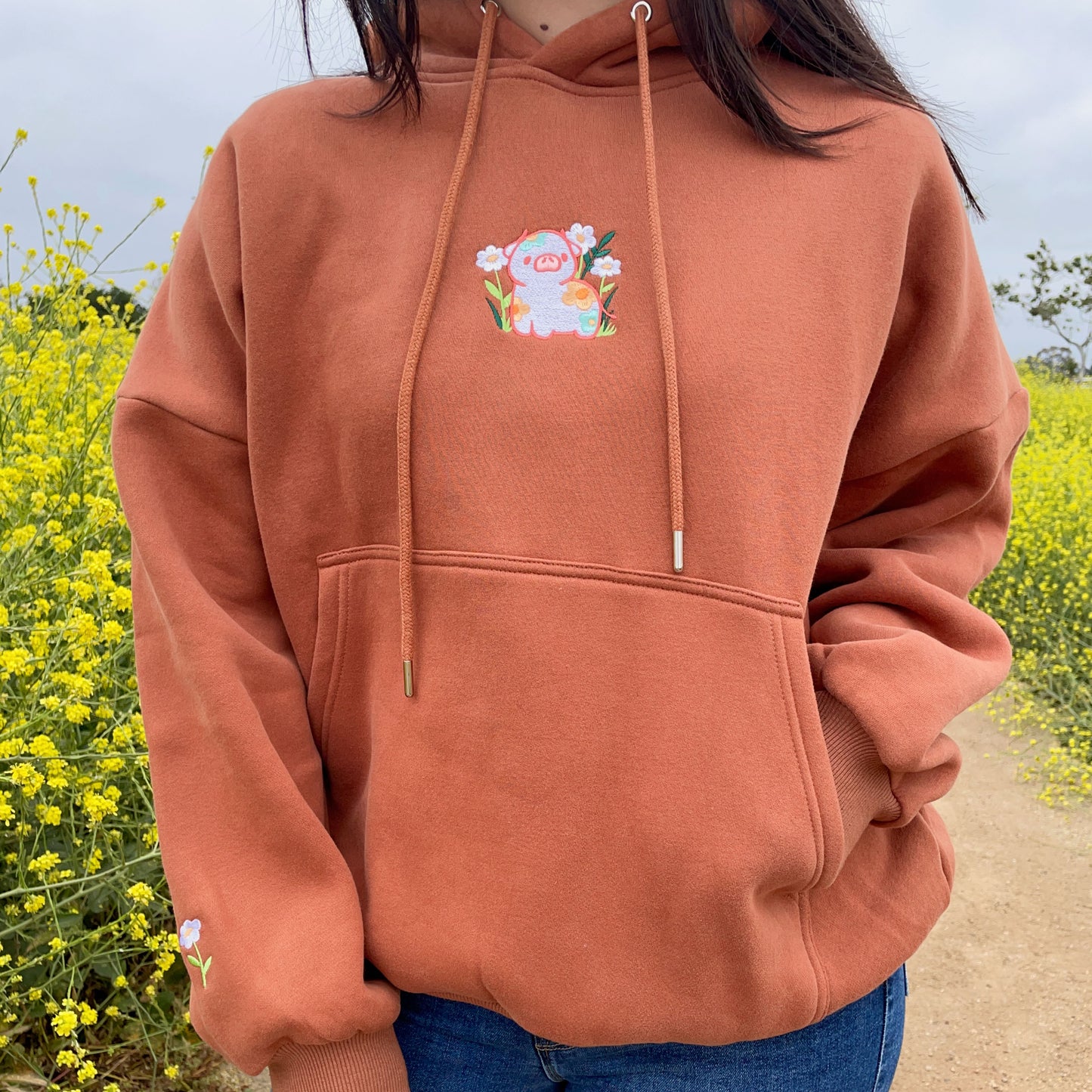 Blossom the Calf - Embroidered Hoodie (Unisex Sizes XS - 2XL)