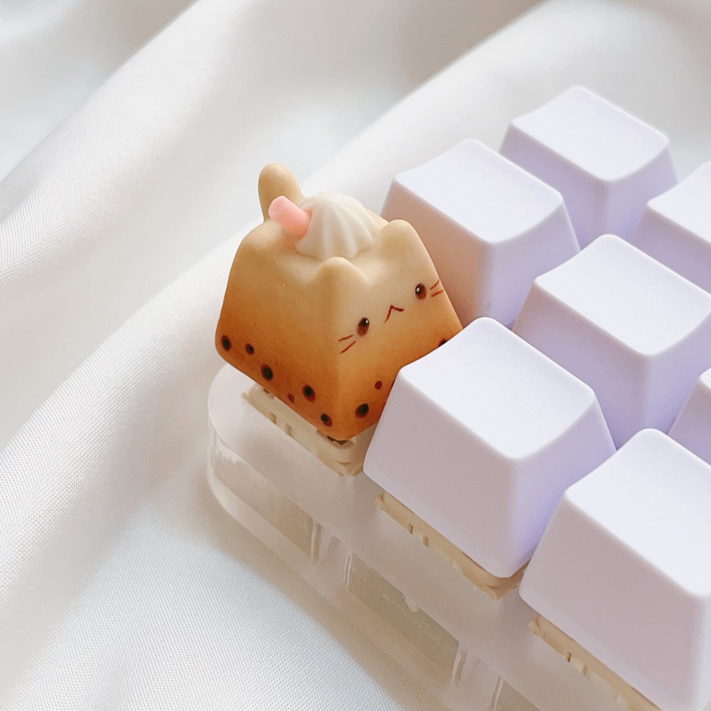 Kit-tea Keycaps - Milk Tea Boba