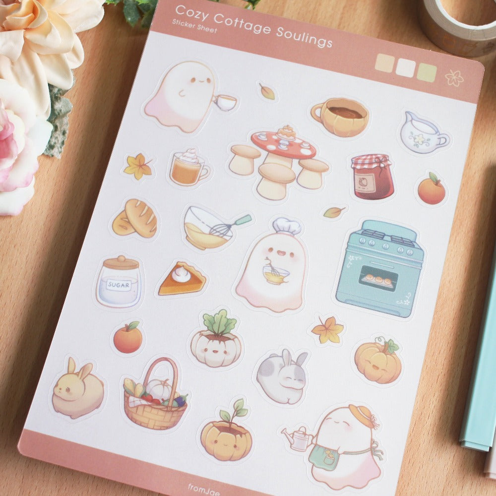 Cozy Cottage Soulings Sticker Sheet - Semi-transparent