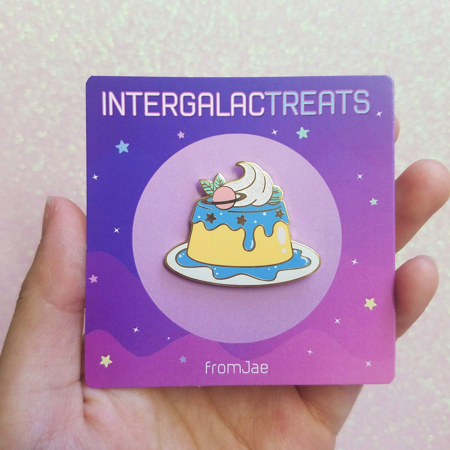 Intergalactreat: Flan-et - Hard Enamel Pin