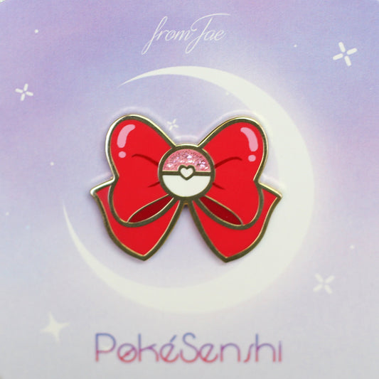 Pokesenshi - Pokesenshi Badge ( Pokeball x Sailor Moon Bow )