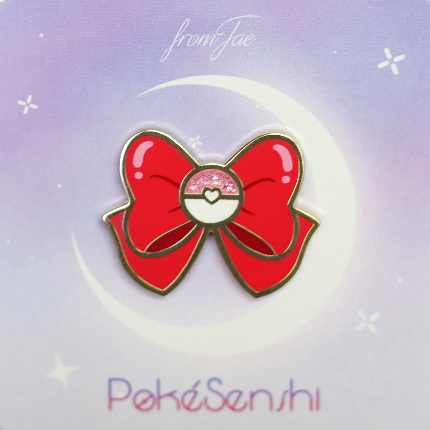 Pokesenshi - Pokesenshi Badge ( Pokeball x Sailor Moon Bow )