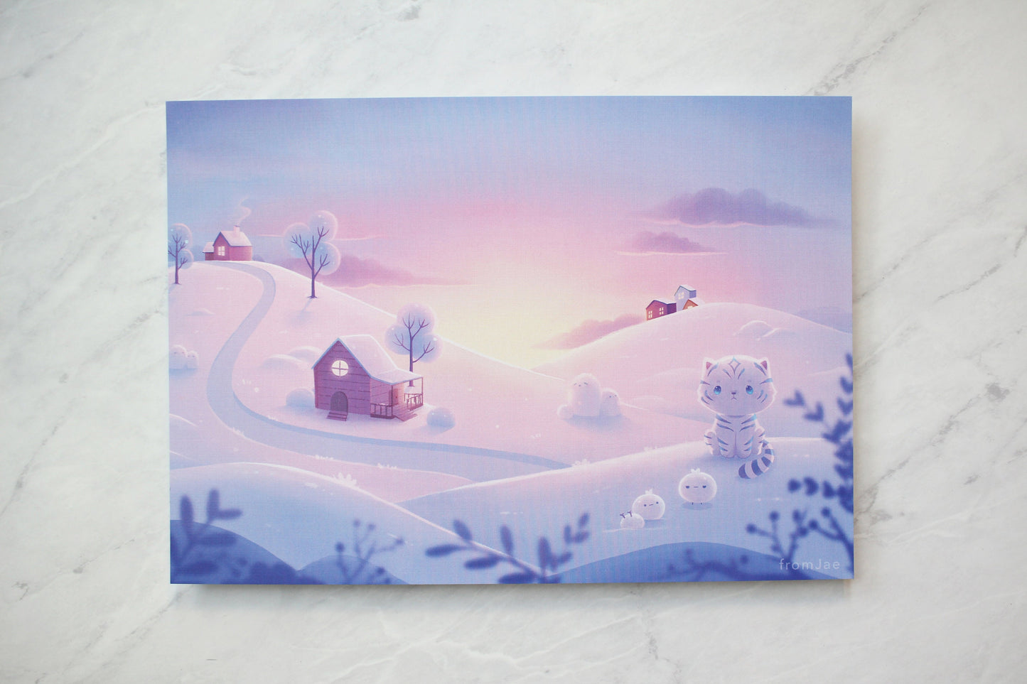 Snow Cub's Playground A4 Prints