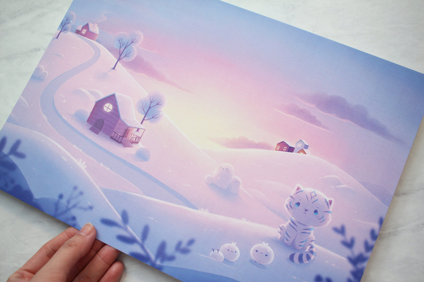Snow Cub's Playground A4 Prints