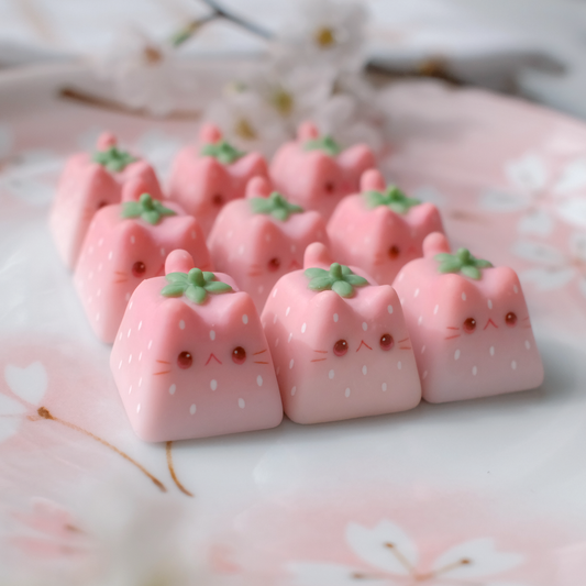 Kitty Keycaps - Strawberry