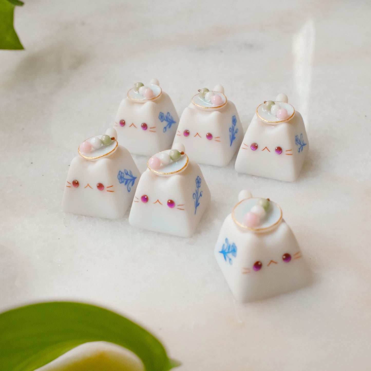 Kitty Keycaps - Hanami Dango