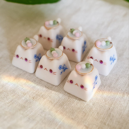 Kitty Keycaps - Hanami Dango