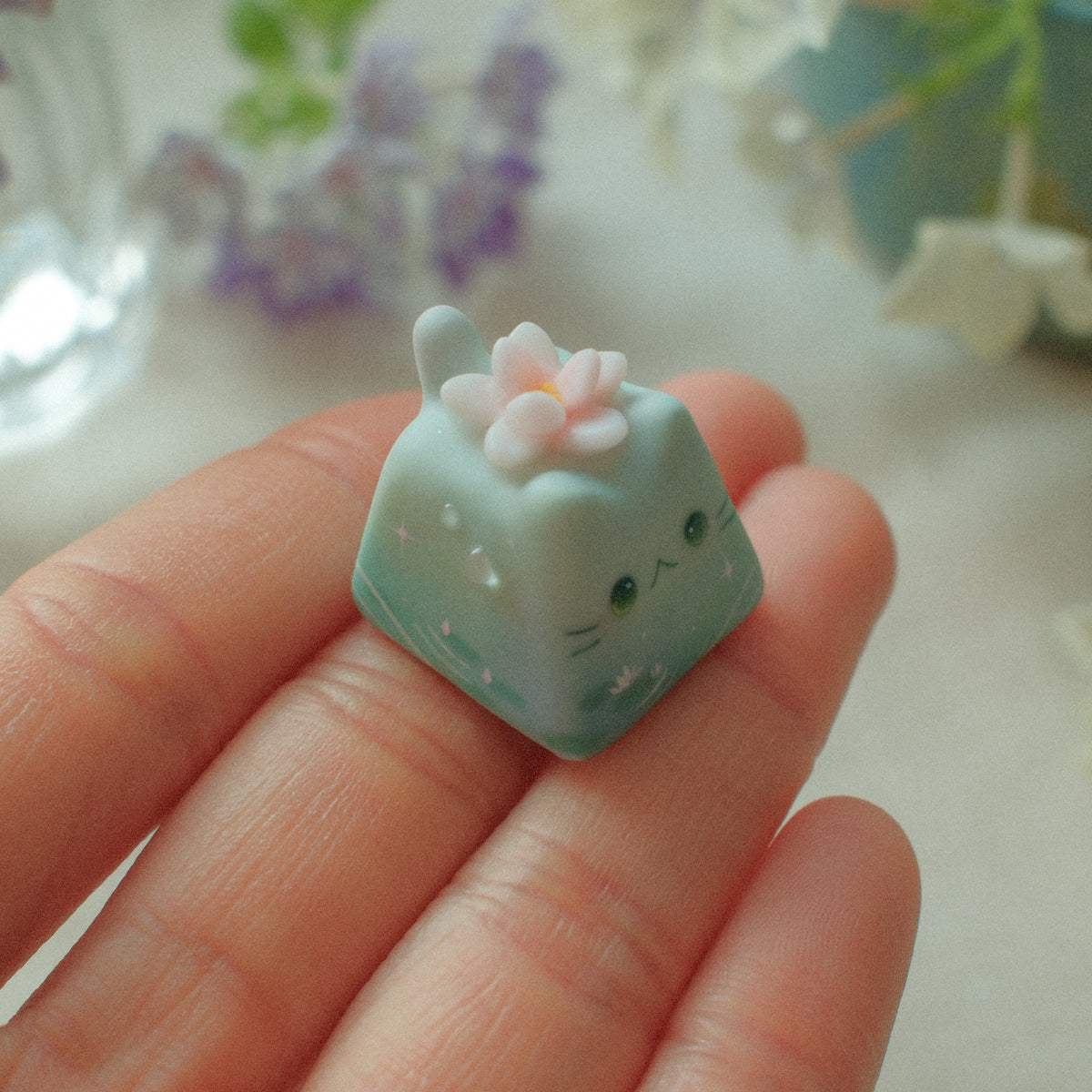 Kitty Keycaps - Water Lily