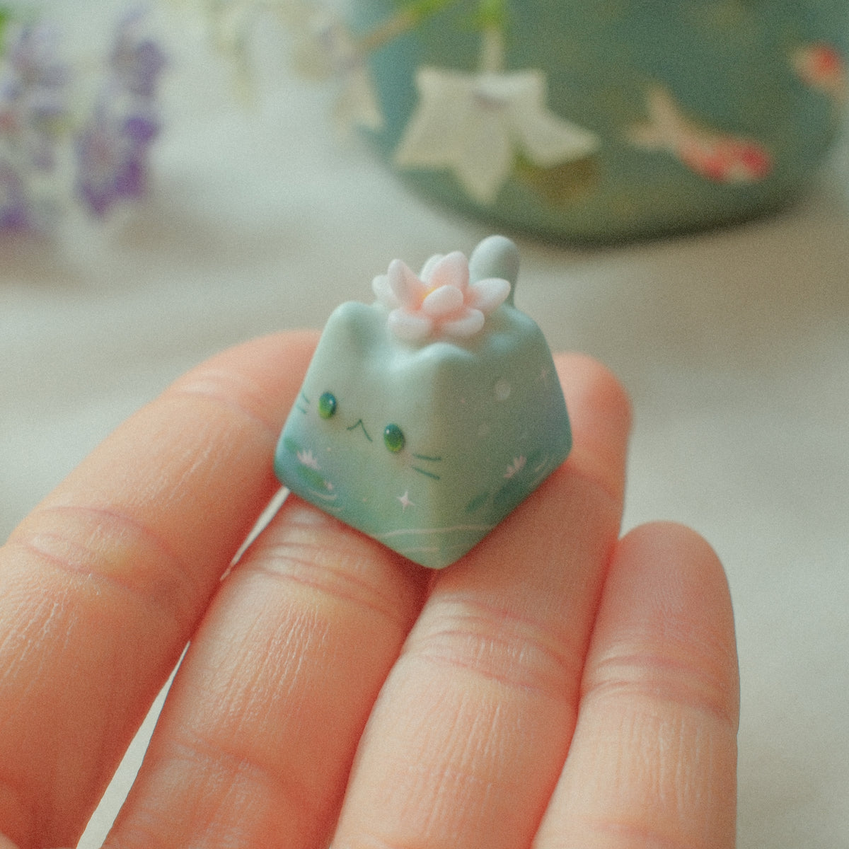 Kitty Keycaps - Water Lily