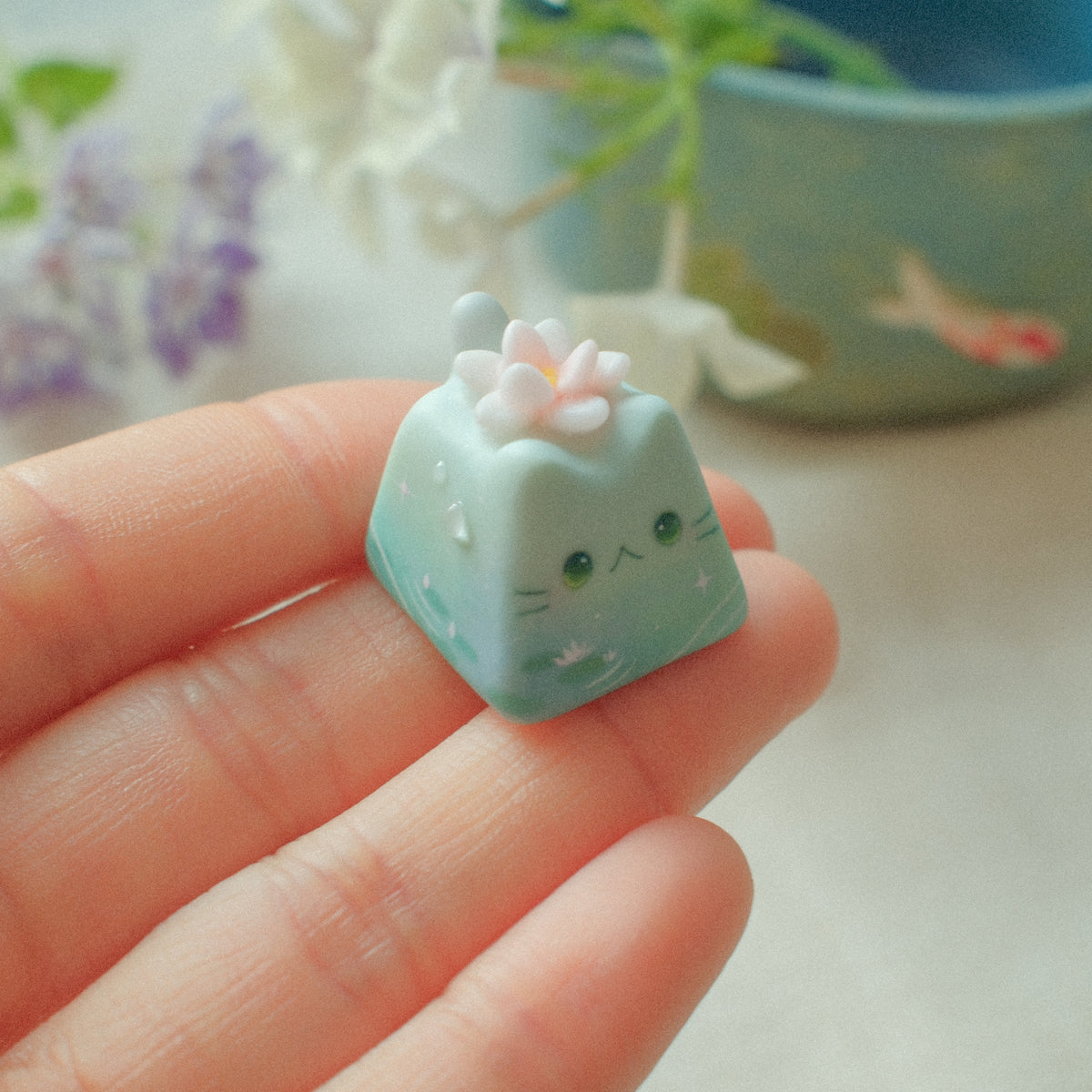 Kitty Keycaps - Water Lily