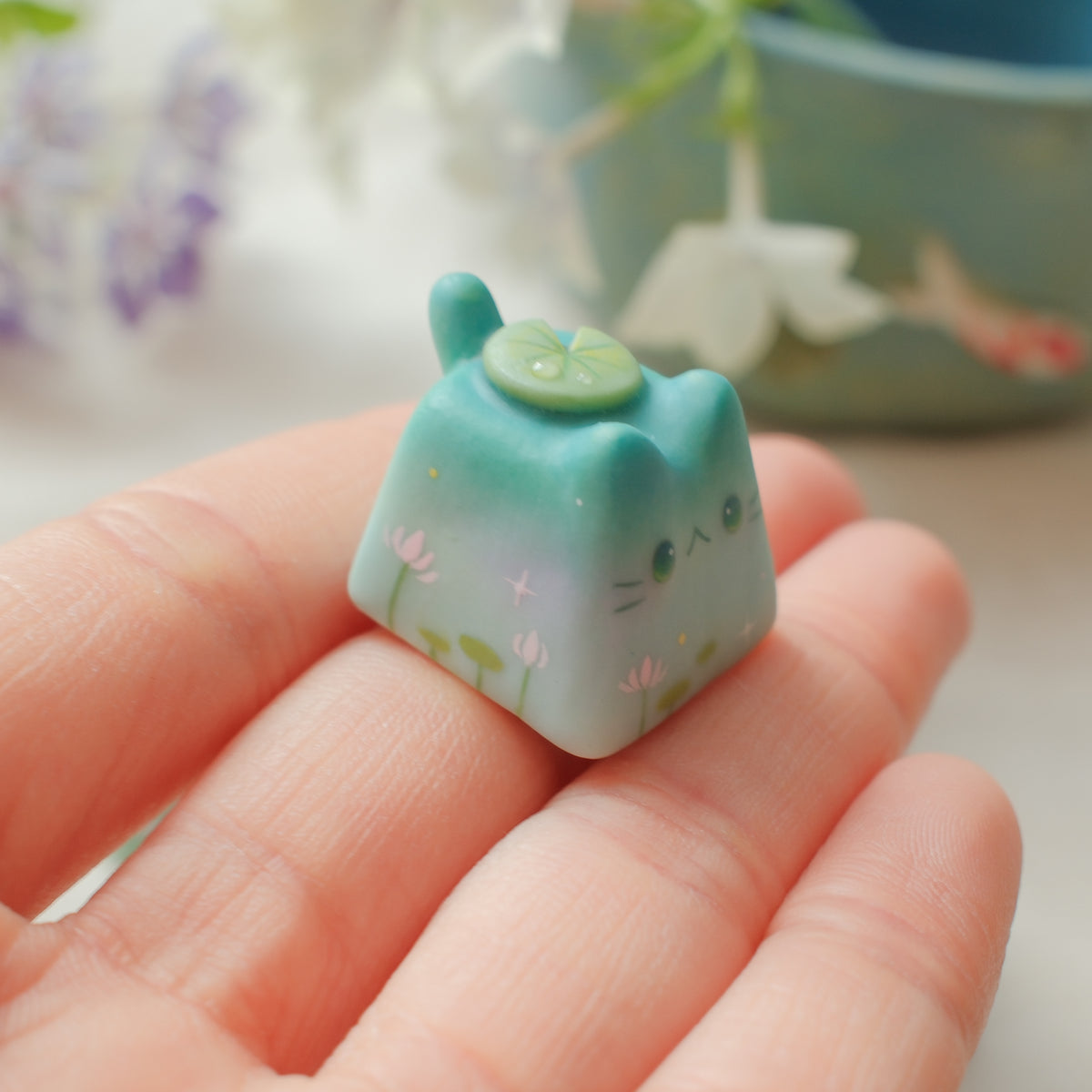 Kitty Keycaps - Lily Pads