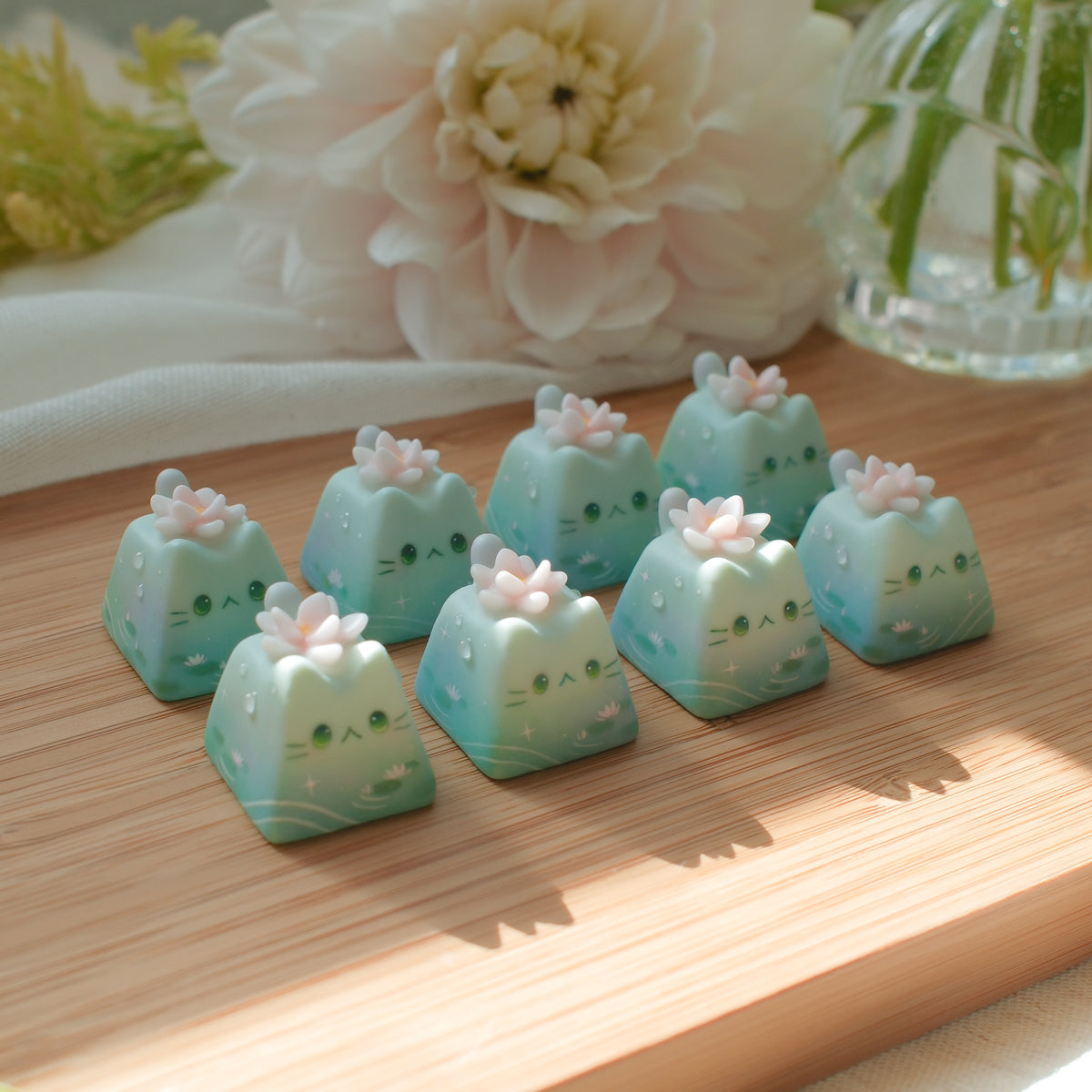 Kitty Keycaps - Water Lily