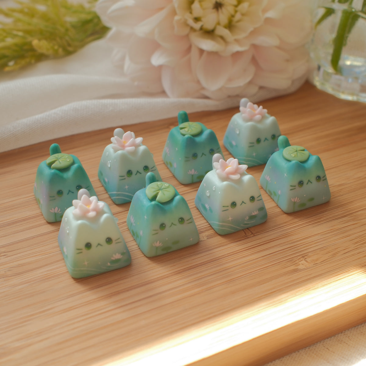 Kitty Keycaps - Water Lily