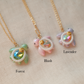 Mini Gemstone Turtle Necklaces (Gold)