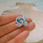 Mini Gemstone Turtle Necklaces (Silver)
