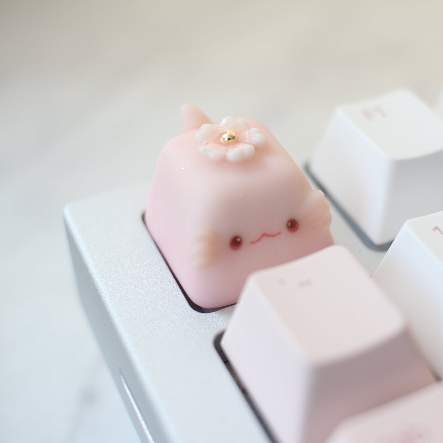 Axolotl Keycaps - Blush Pink