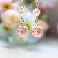 Strawberry Kitties Dangling Earrings