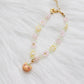 Orange Kitty Bracelet - Pastel Beads