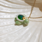 Mini Gemstone Turtle Necklaces (Gold)