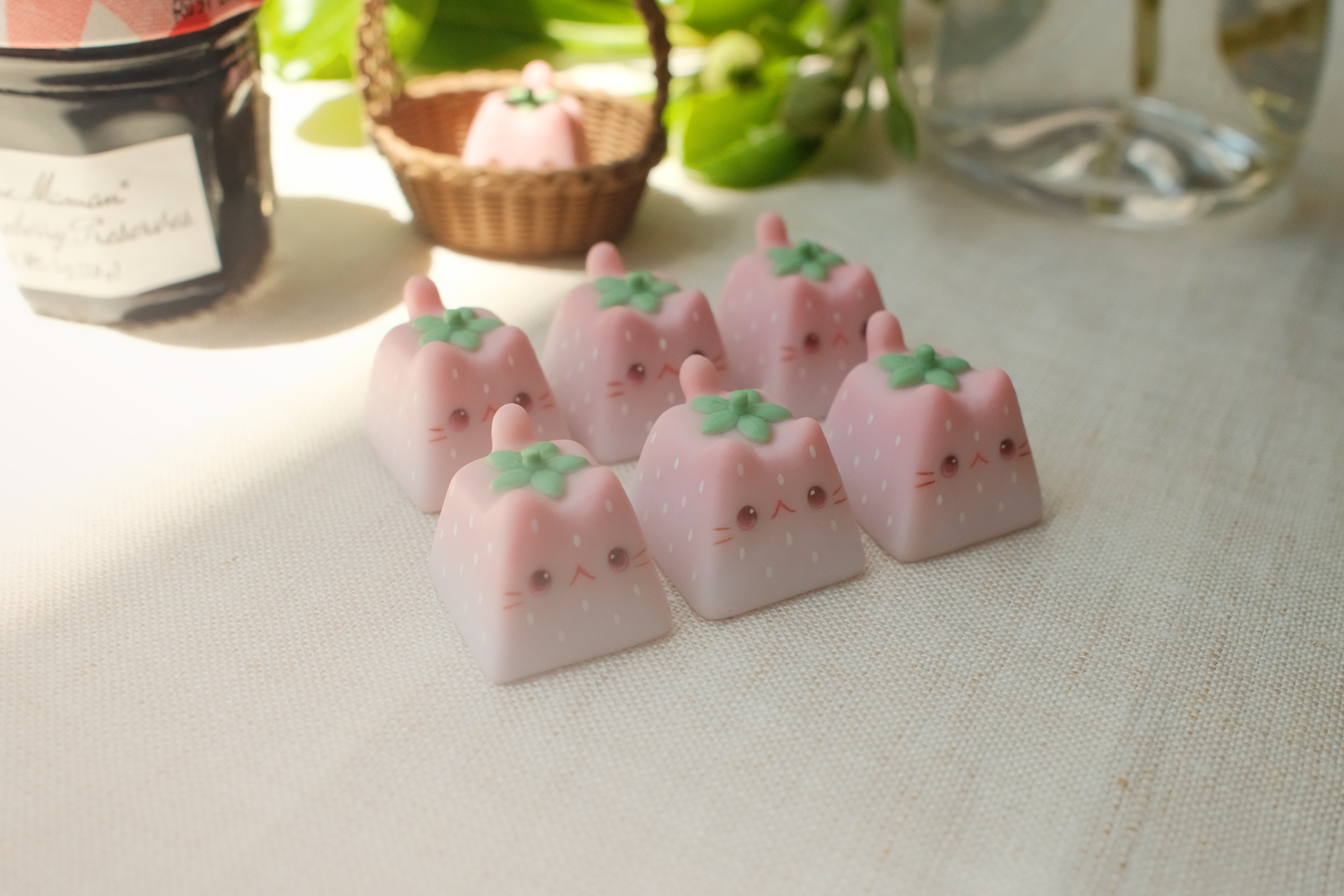 Artisan Keycaps - Soft and delicate keyboard buddies sculpted with polymer clay.