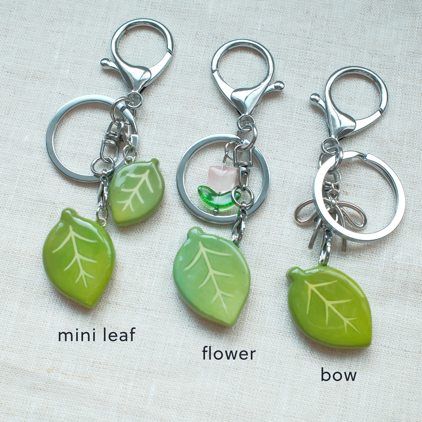 Leaf Artisan Keychain (Silver)