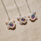 Mini Albino Gemstone Turtle Necklaces (Silver)
