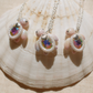 Mini Albino Gemstone Turtle Necklaces (Silver)