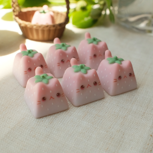 Kitty Keycaps - Strawberry