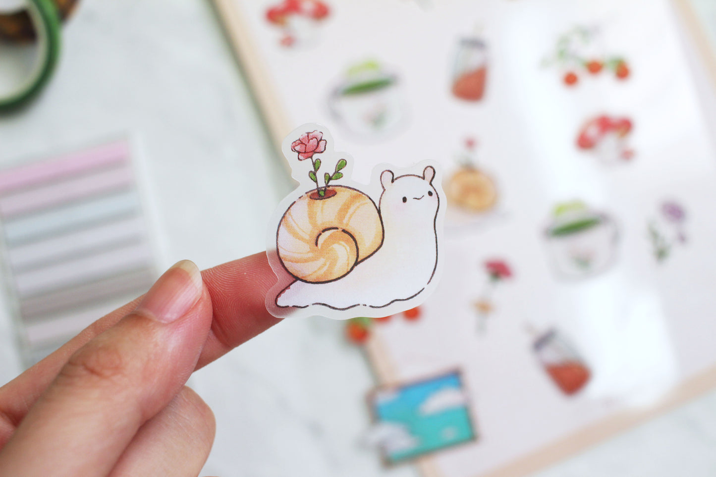 Cozy Garden Semi-transparent Sticker Sheet