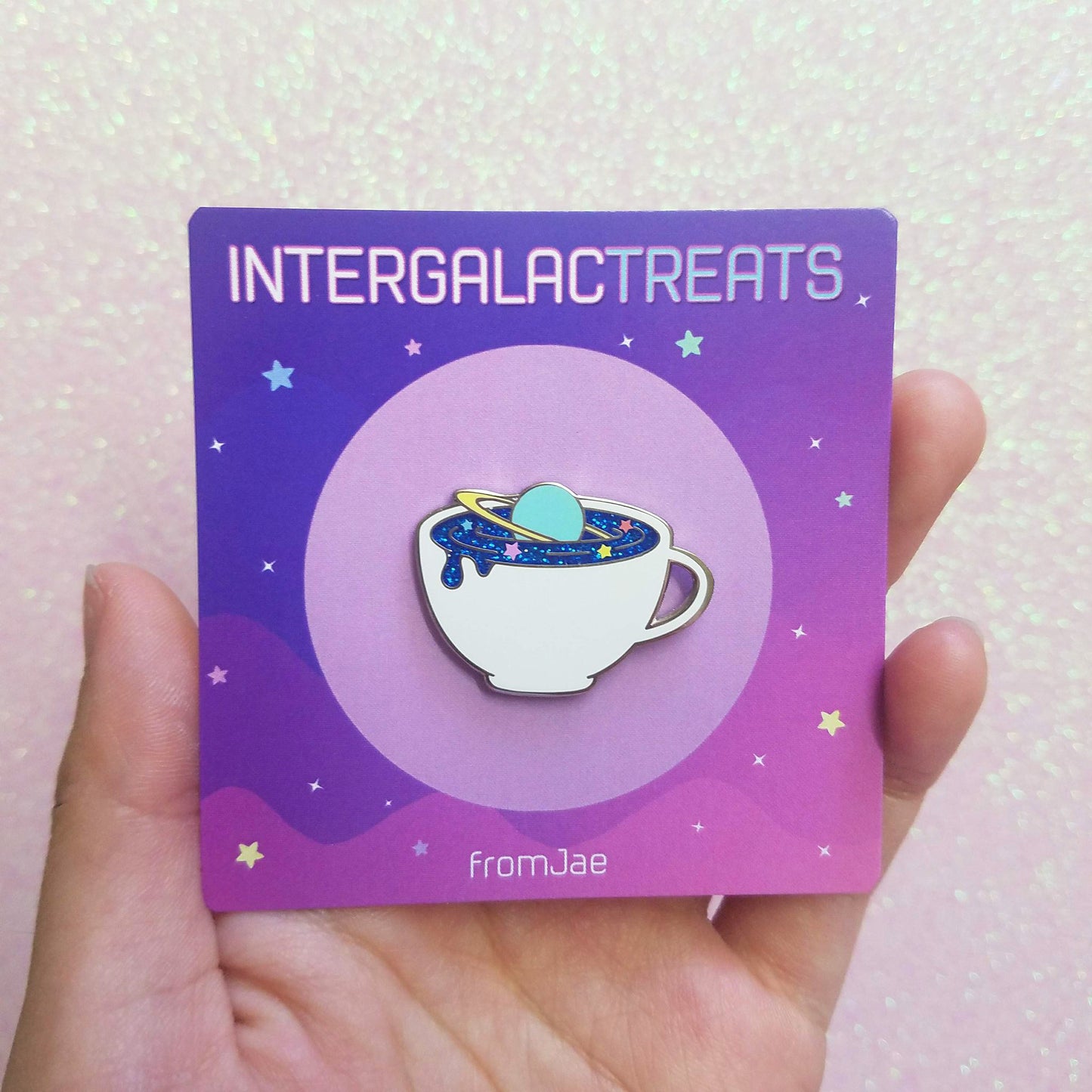 Intergalactreat: Cosmos Latte - Hard Enamel Pin