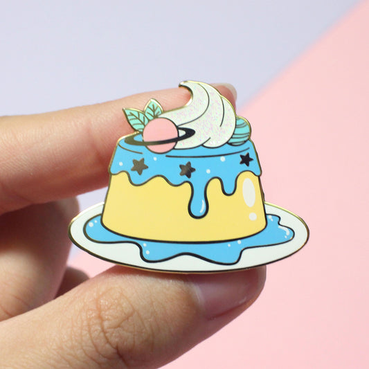 Intergalactreat: Flan-et - Hard Enamel Pin