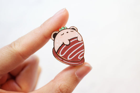 Chocolate-coated Strawbeary Enamel Pin