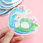 Pond Surfer Stickers (Glossy, Clear Vinyl)